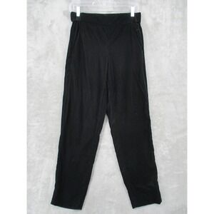 J Crew Pants Womens 2 Tall Velvet Pull On Lightweight Straight Leg Trouser Black